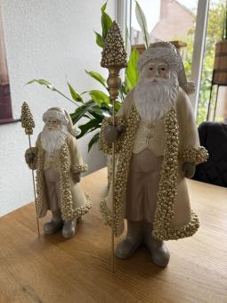 Luxe Gouden Kerstman Beeld Diga Colmore - Resin - Hoogte 41 cm