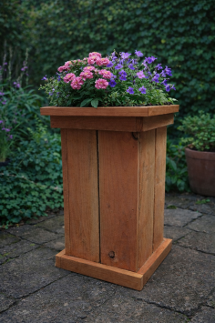 Iris zuil met bloemen, lang model