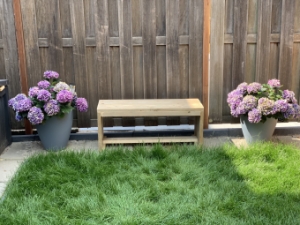 Steigerhouten bankje HORTENSIA