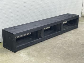 Steigerhouten haardopslag HOT – Haardhout opslag met zitbank